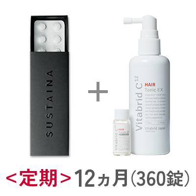 【定期】フィナステリド＋ミノキシジル、薬用育毛剤（12ヵ月分）